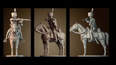 3D модель Наполеоновский французский гвардейский егерь (STL)