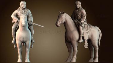 3D модель Апачский воин всадник (STL)