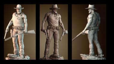 3D модель Маршал США Логан — вестерн в стиле боевика (STL)