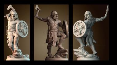 3D модель Викинг берсерк воин (STL)
