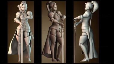 3D модель Женщина мечник Джерико соло (STL)
