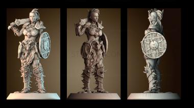 3D модель Девушка викинг (STL)