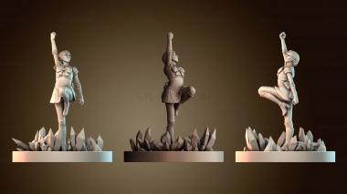 3D модель Суперженщина и алмазные кристаллы (STL)