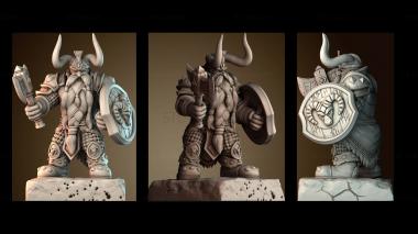 3D модель Викинг воин гном (STL)