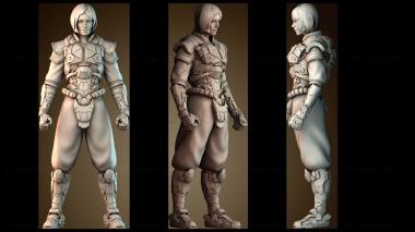 3D модель Женщина робот воин (STL)