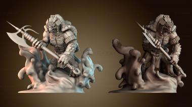 3D модель Черепаха воин поднимается из воды (STL)