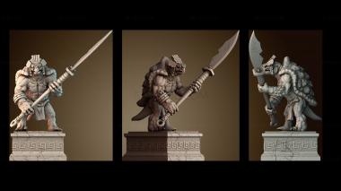 3D модель Черепаха воин охраняет дверь (STL)