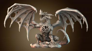 3D модель Синий зомби дракон (STL)