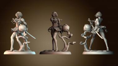 3D модель Японский мечник в маске (STL)