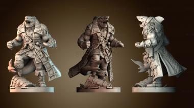 3D модель капитан человека акулы (STL)