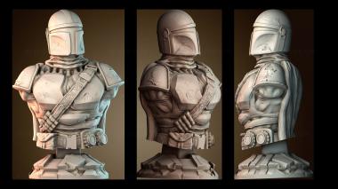 3D модель Мандалорец из «Звездных войн» (STL)