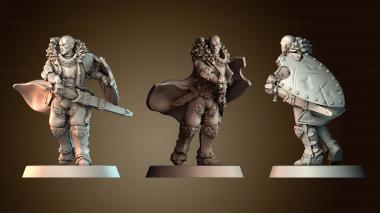 3D модель Мужчина боец с атакующим хомяком (STL)