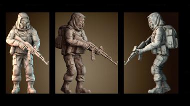 3D модель Ветеран Зонального Сталкера (STL)