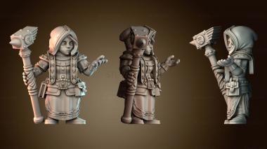 3D модель Женщина гном, рунный маг (STL)