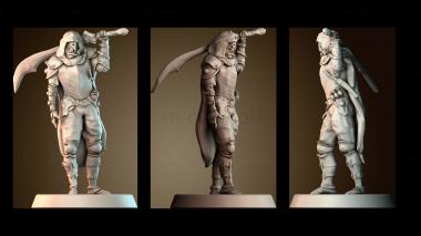 3D модель Стойка воина в доспехах (STL)