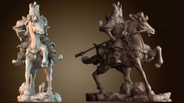 3D модель Конная статуя Гуань Юй (STL)