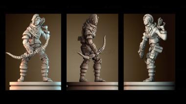 3D модель Стимпанк Женщина эльфийка рейнджер (STL)