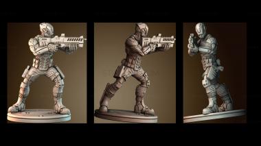 3D модель Киберпанк солдат (STL)