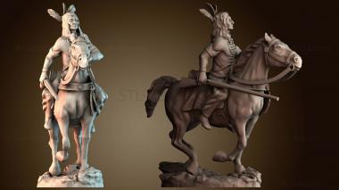 3D модель Индейский всадник Западного Запада (STL)