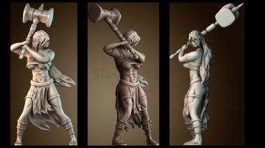 3D модель Дроу Варвар (STL)