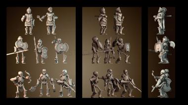 3D модель Орда скелетов для Подземелий и Драконов (STL)