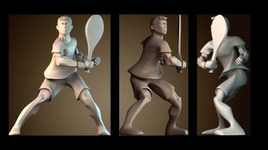 3D модель Теннисист (STL)