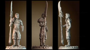 3D модель Человек боец с копьём (STL)