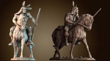 3D модель Всадник воин племени сиу (STL)