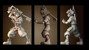 3D модель Сора Kingdom Hearts (STL)