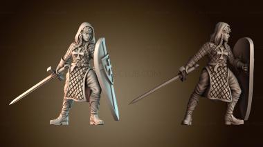 3D модель Храмовая женщина Фэнтези женщины (STL)