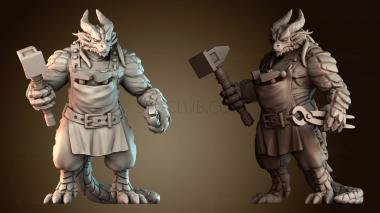 3D модель Мужской дракон кузнец (STL)