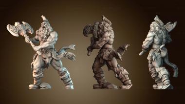 3D модель Варвар воин с топором (STL)