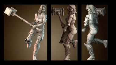 3D модель Женщина воин (STL)