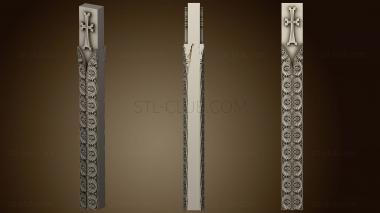 3D model Carved post with decoration (STL)