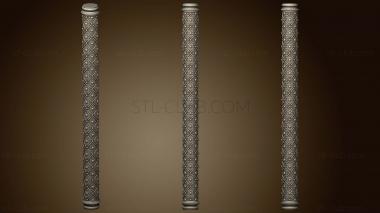 3D model Pillar with a cross pattern (STL)