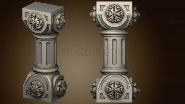 3D model Pole with sockets (STL)