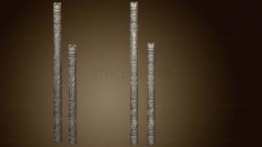 3D model Carved pillars (STL)