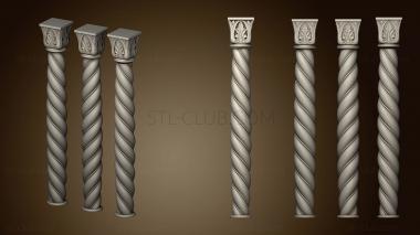 3D model Openwork capital with a pillar (STL)