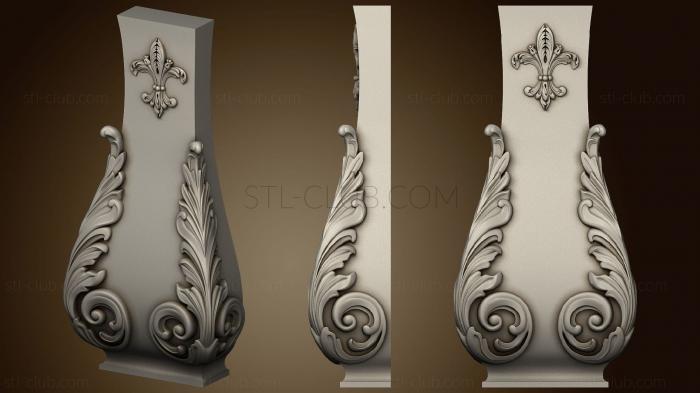 3D model  carved pilaster (STL)