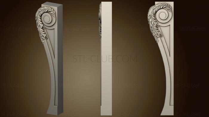 3D model Column with cut-off decor (STL)