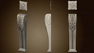 3D model Carved fireplace leg (STL)