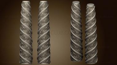 3D model Column with spiral pattern (STL)