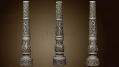 3D model Post carved in asian style (STL)