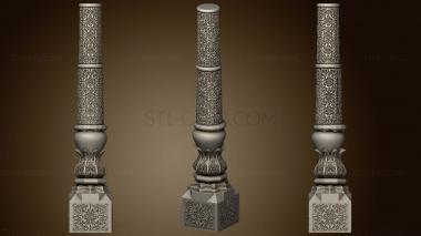 3D model Post carved in asian style (STL)