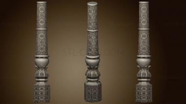 3D model Post carved in asian style (STL)