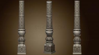 3D model Post carved in asian style (STL)