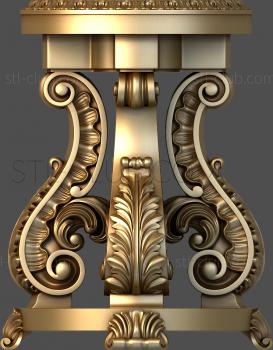 3D model Model of a carved table, 3d stl, for CNC (STL)