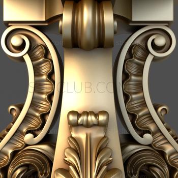 3D model Model of a carved table, 3d stl, for CNC (STL)