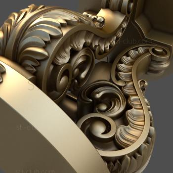 3D model Model of a carved table, 3d stl, for CNC (STL)