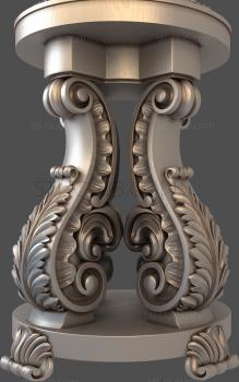 3D model Model of a carved table, 3d stl, for CNC (STL)